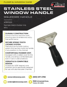 Stainless Steel Window Squeegee Handle